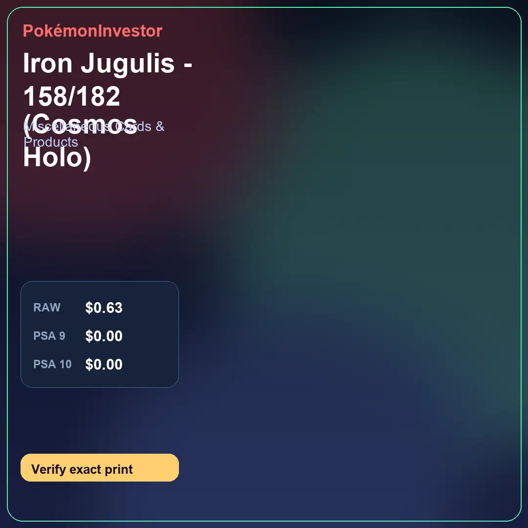 Card research image for Iron Jugulis - 158/182 (Cosmos Holo)