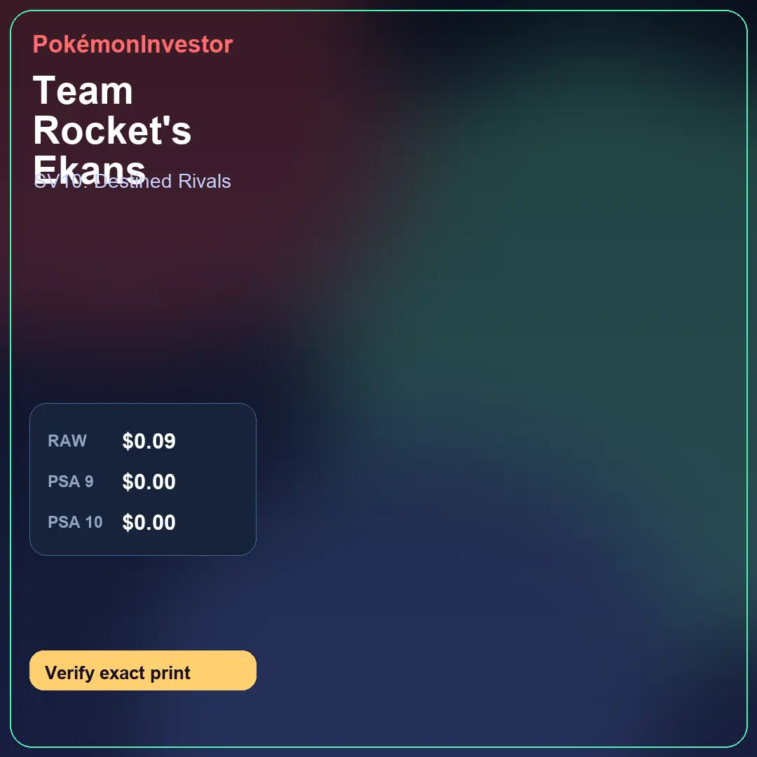 Card research image for Team Rocket's Ekans