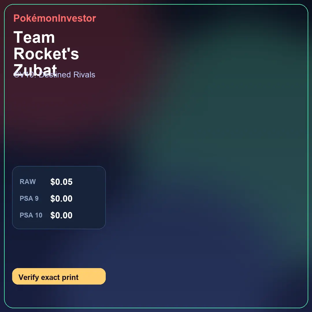 Card research image for Team Rocket's Zubat