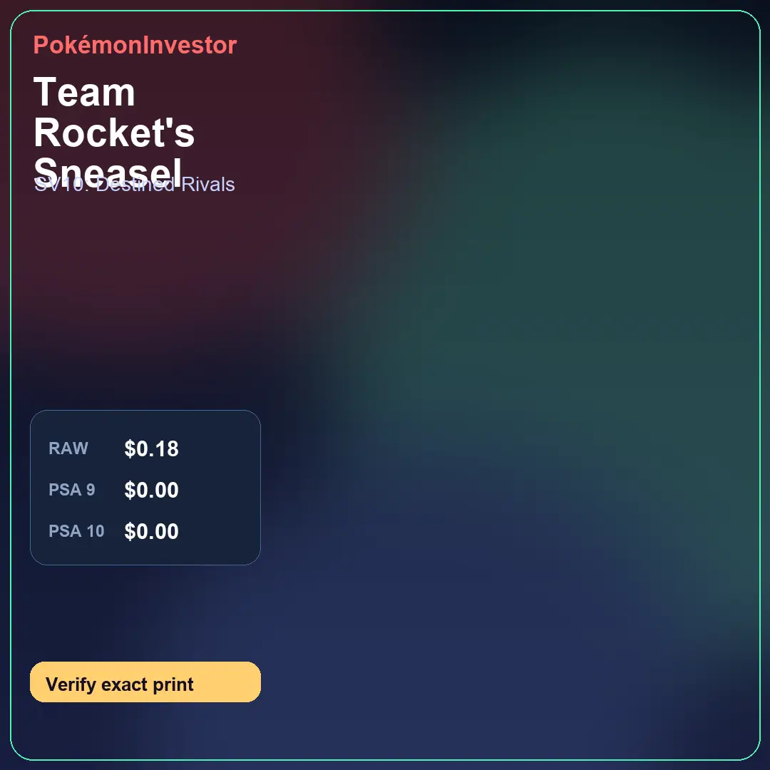 Card research image for Team Rocket's Sneasel
