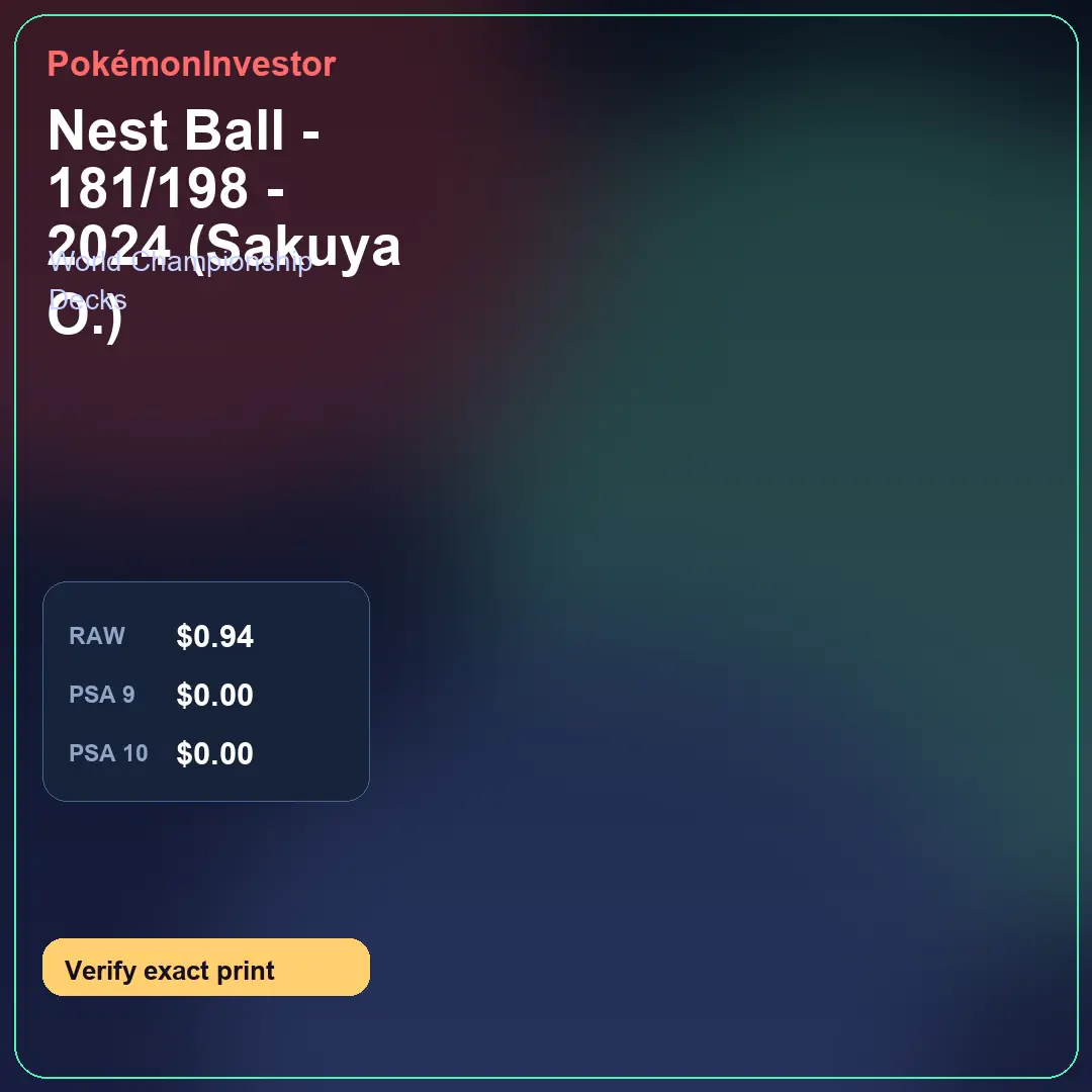 Card research image for Nest Ball - 181/198 - 2024 (Sakuya O.)
