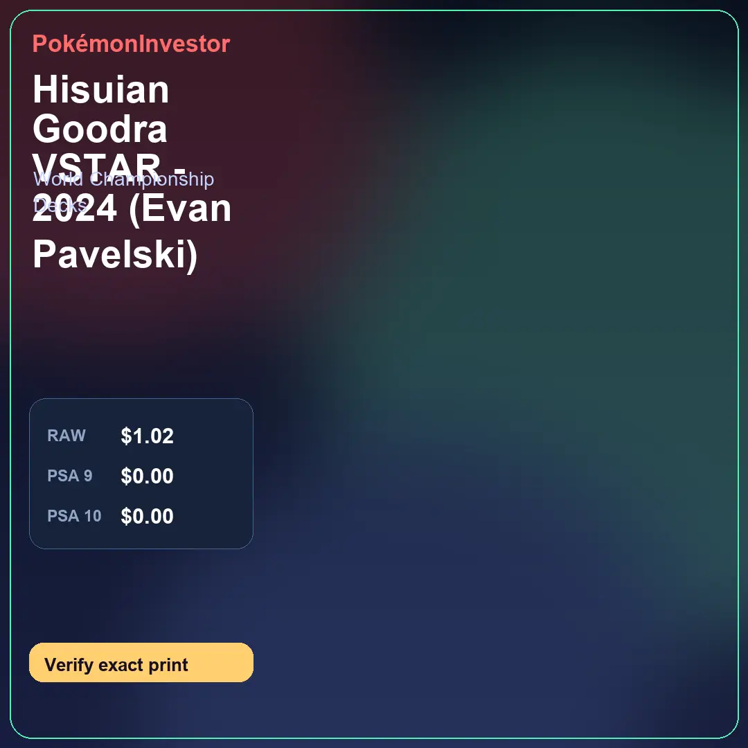 Card research image for Hisuian Goodra VSTAR - 2024 (Evan Pavelski)