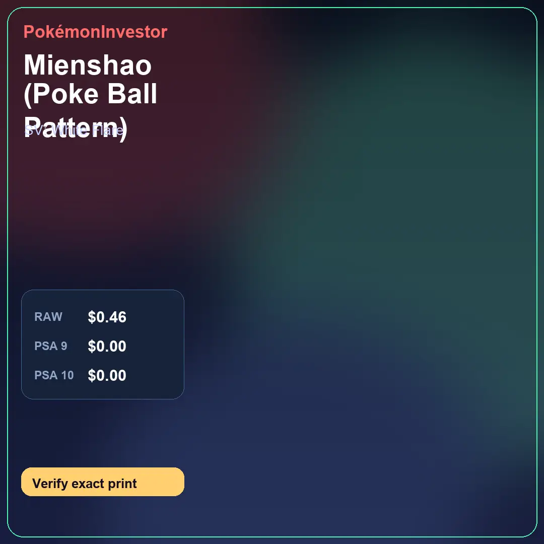 Card research image for Mienshao (Poke Ball Pattern)