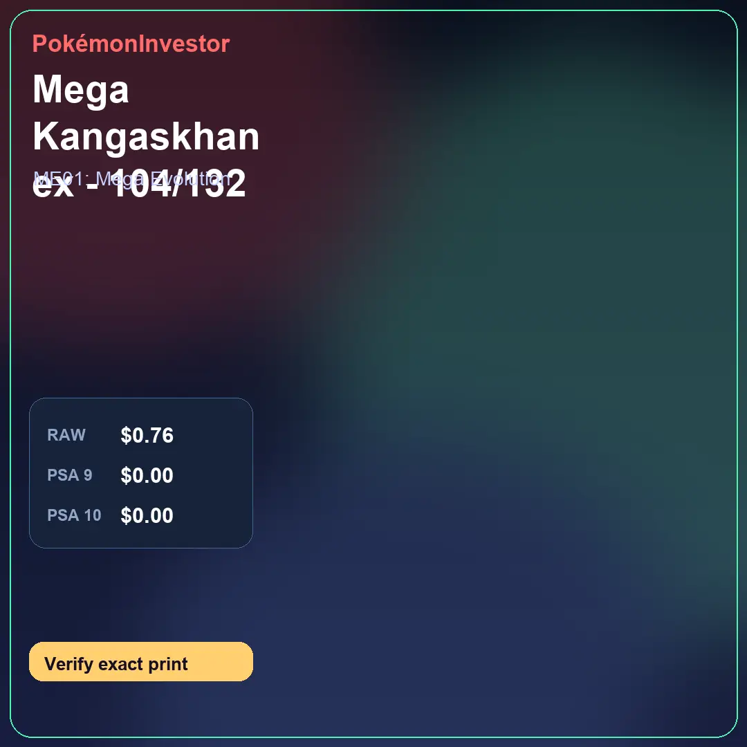 Card research image for Mega Kangaskhan ex - 104/132