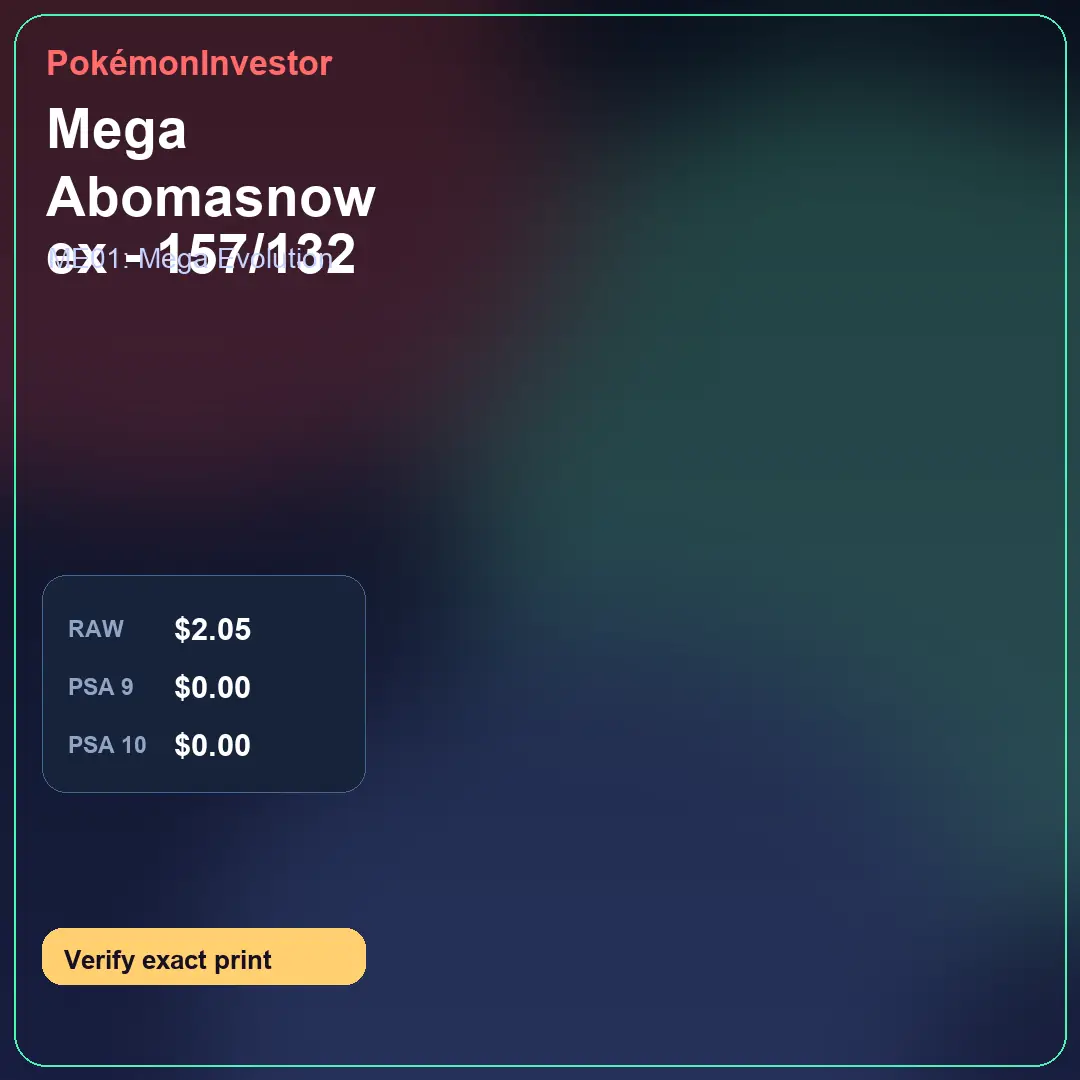 Card research image for Mega Abomasnow ex - 157/132
