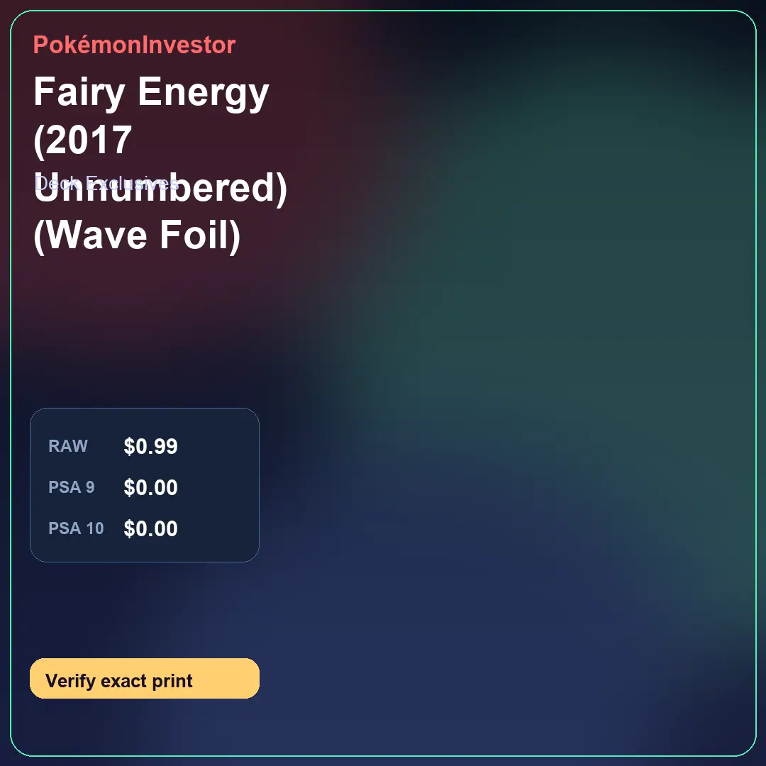 Card research image for Fairy Energy (2017 Unnumbered) (Wave Foil)