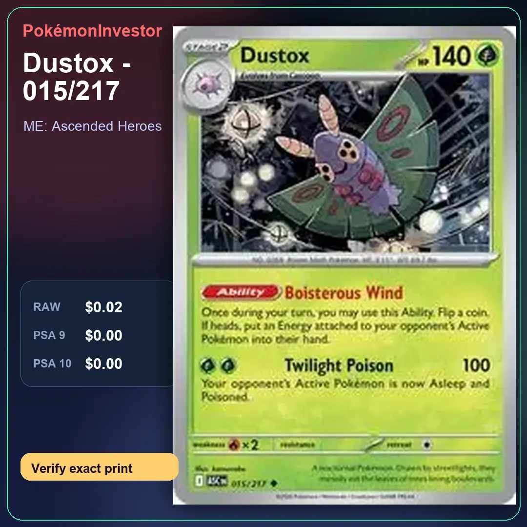 Card research image for Dustox - 015/217