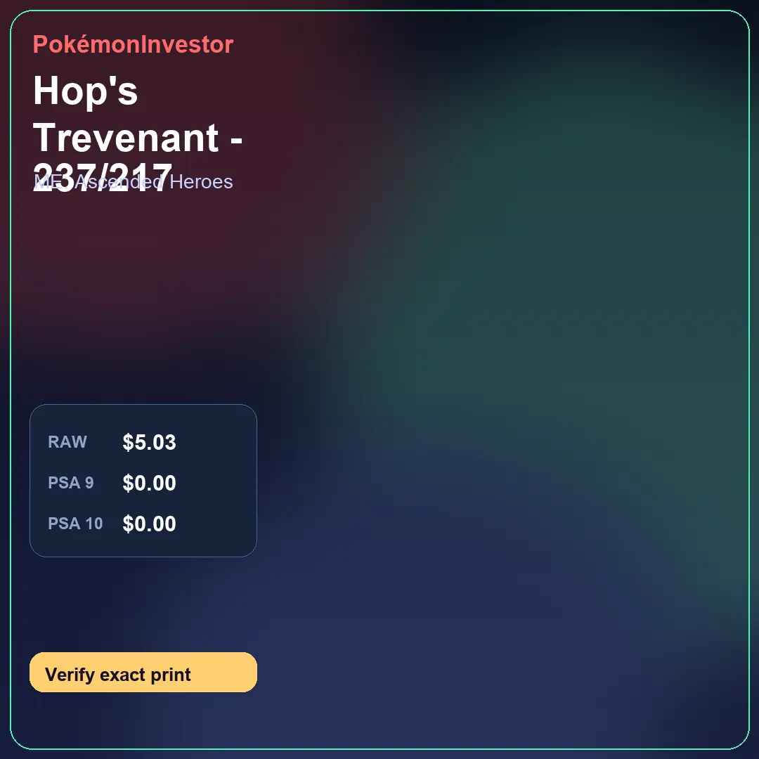 Card research image for Hop's Trevenant - 237/217