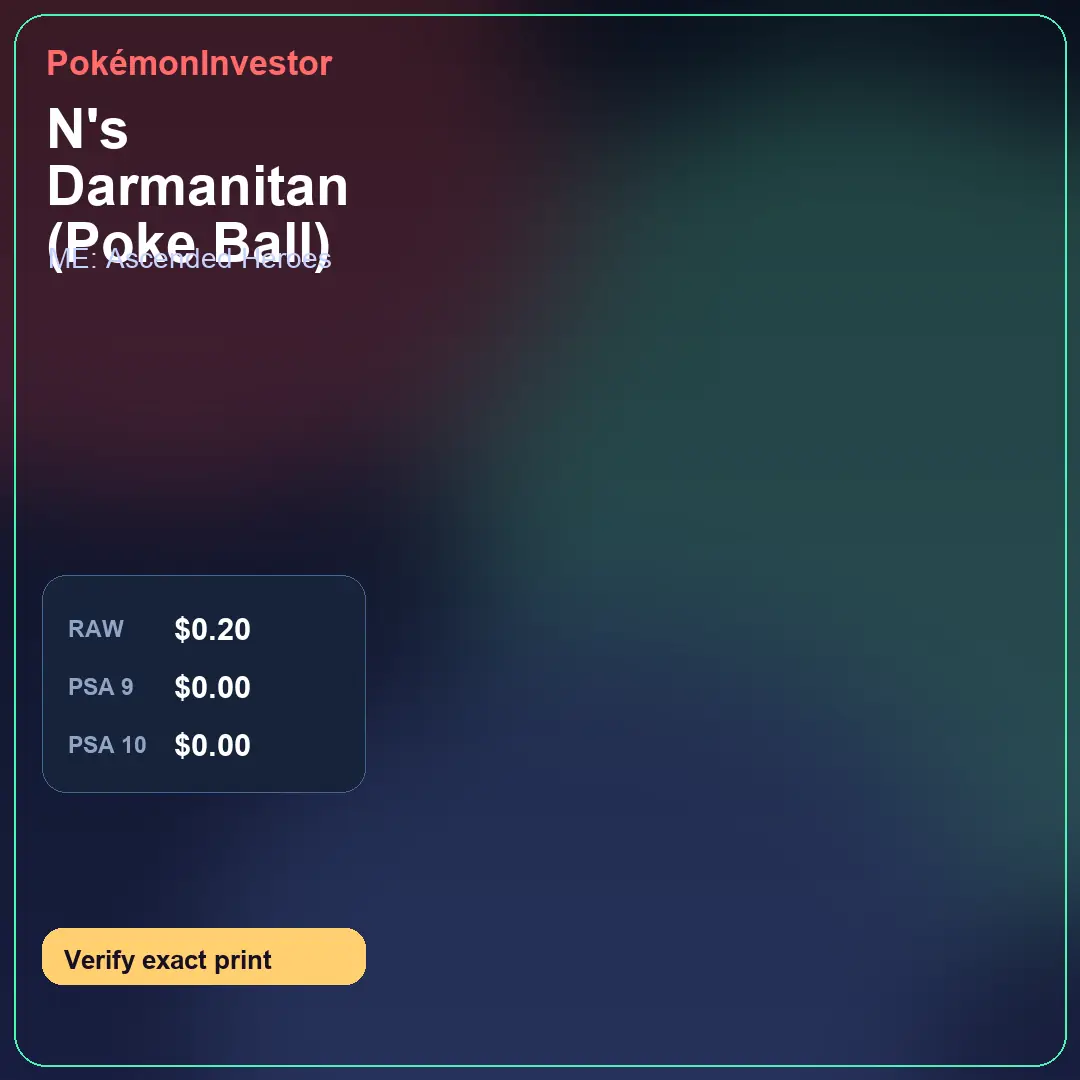 Card research image for N's Darmanitan (Poke Ball)