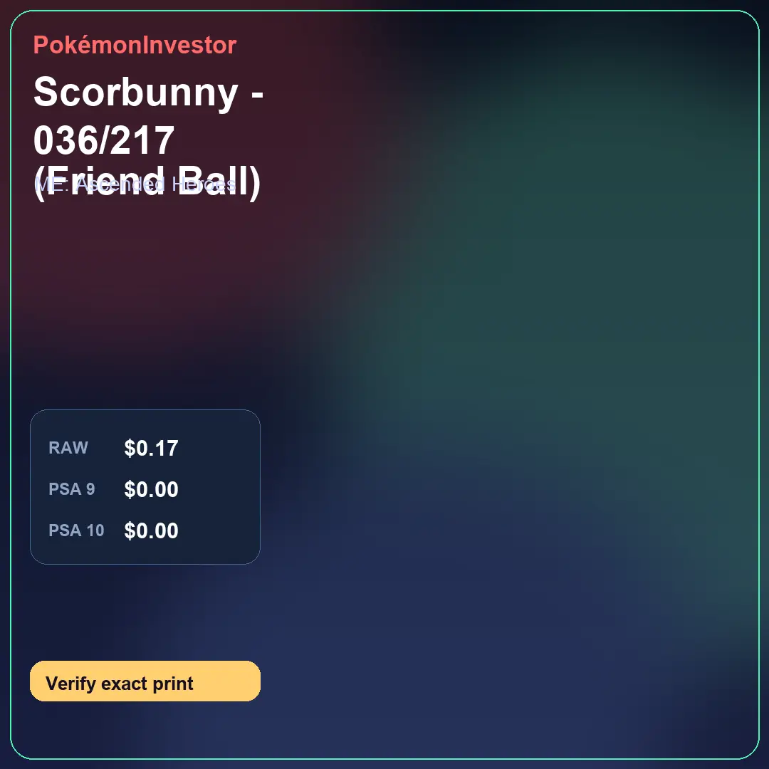 Card research image for Scorbunny - 036/217 (Friend Ball)