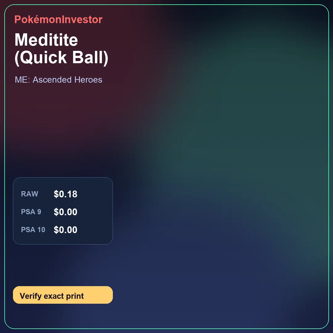 Card research image for Meditite (Quick Ball)