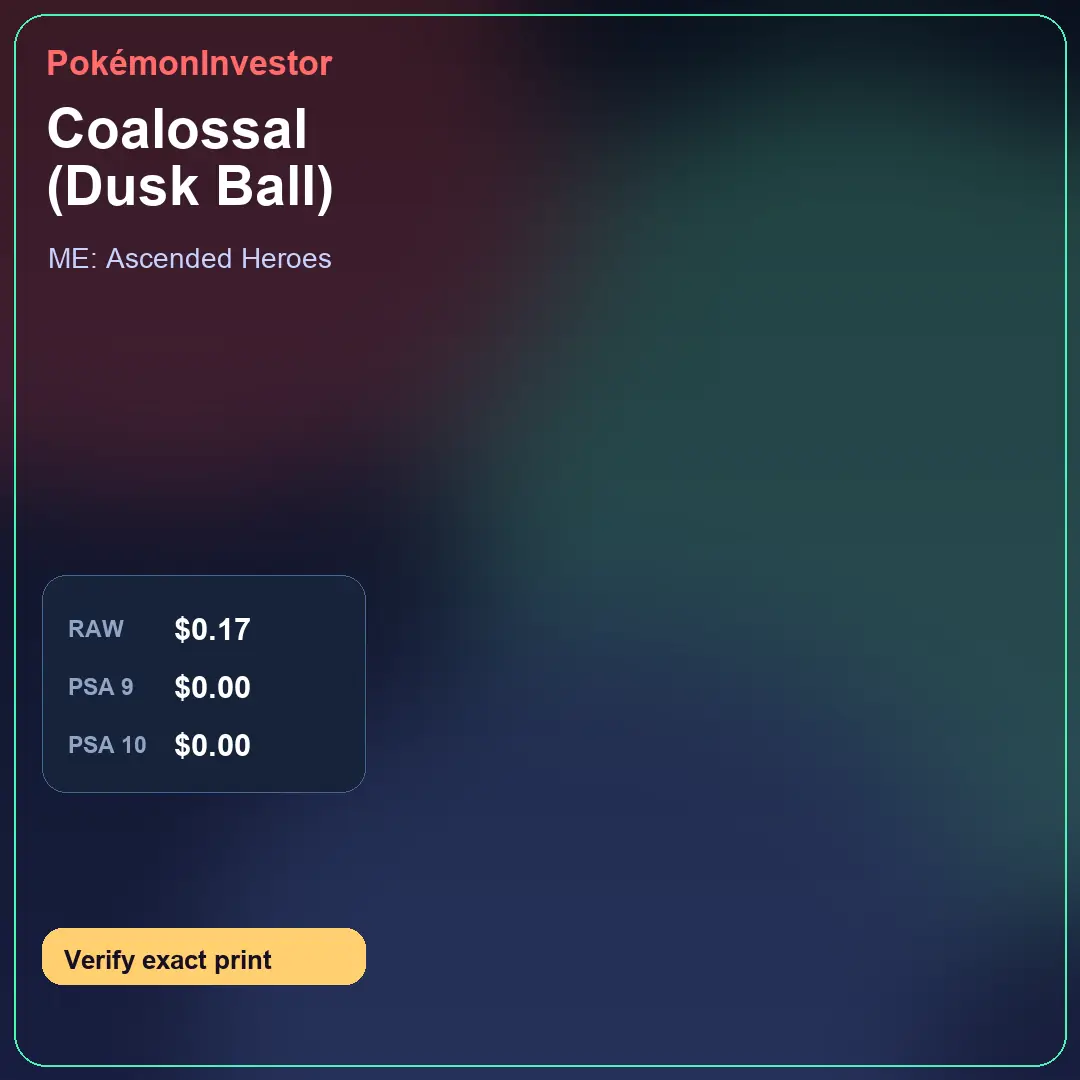 Card research image for Coalossal (Dusk Ball)