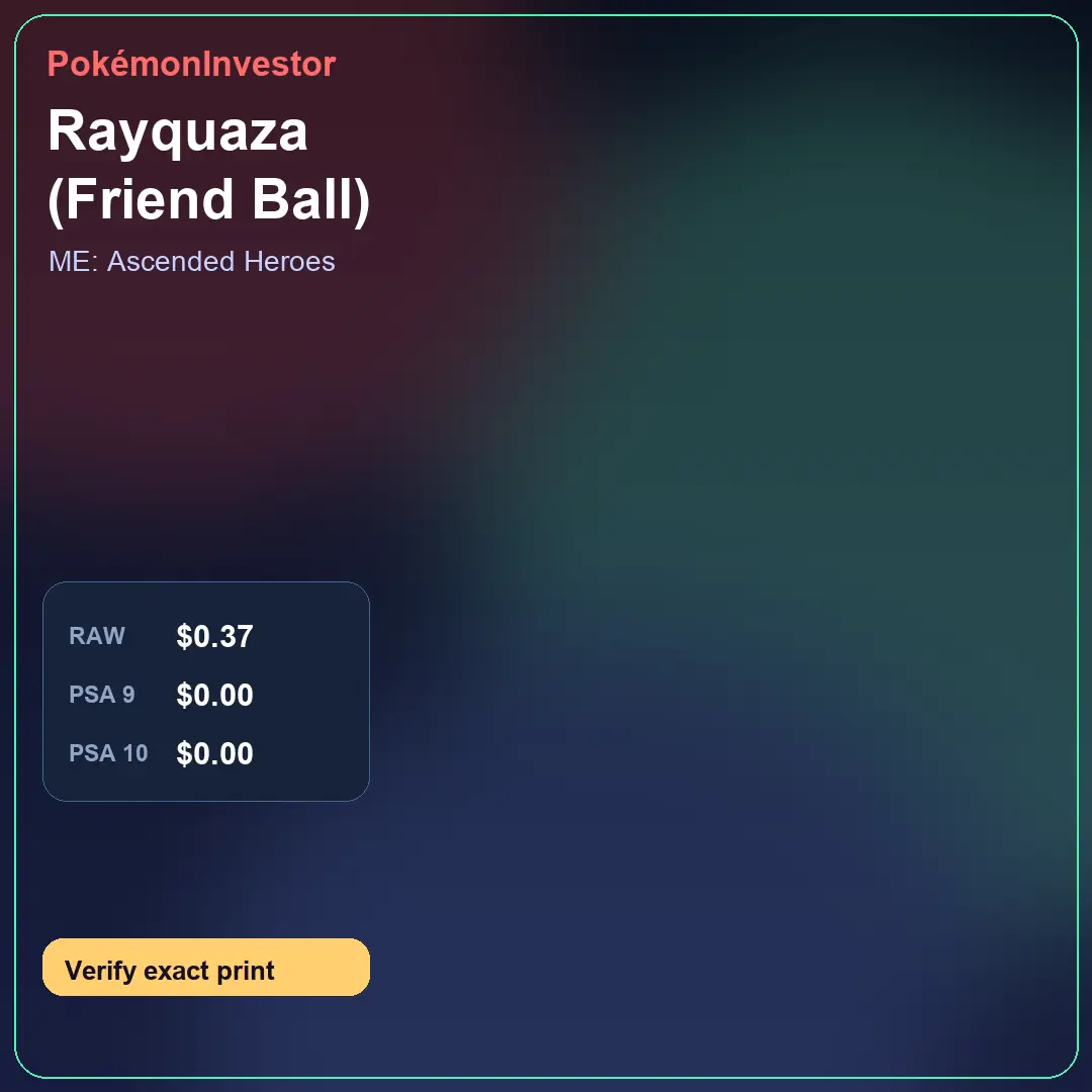 Card research image for Rayquaza (Friend Ball)