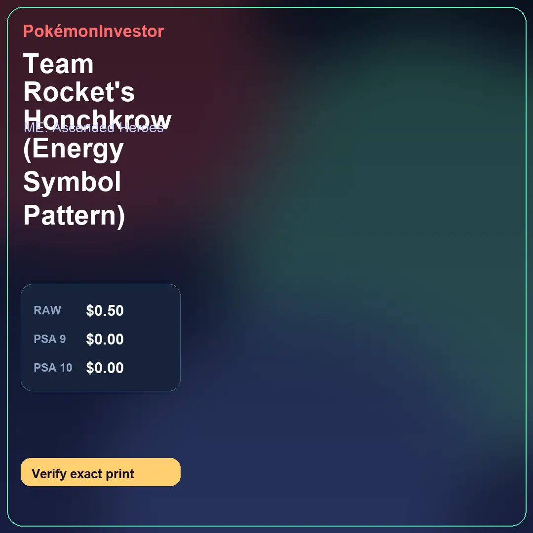 Card research image for Team Rocket's Honchkrow (Energy Symbol Pattern)