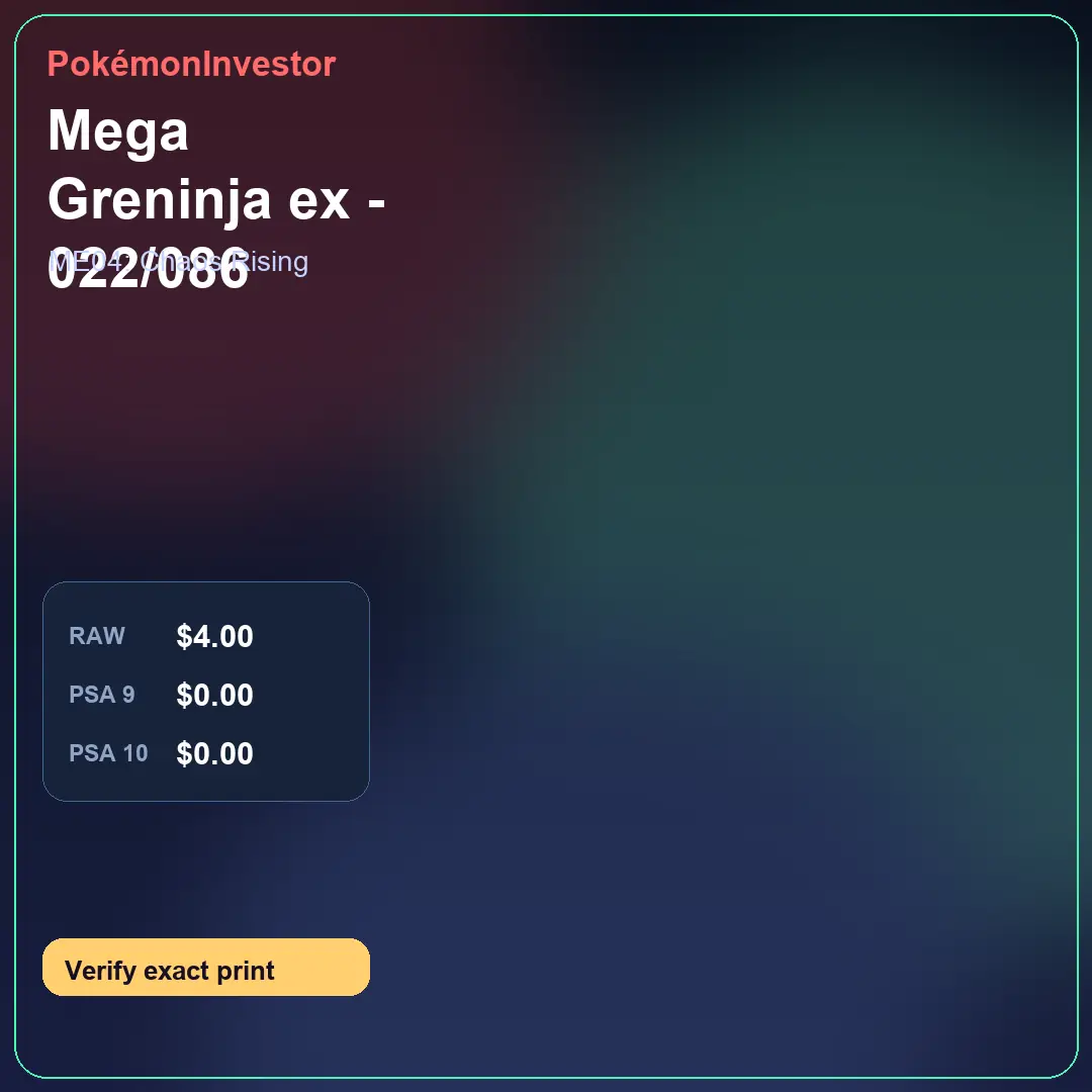 Card research image for Mega Greninja ex - 022/086