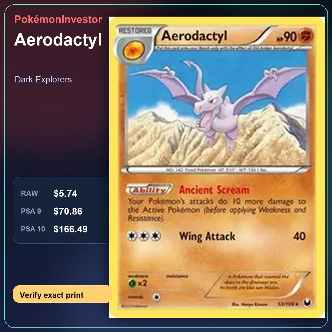 Card research image for Aerodactyl