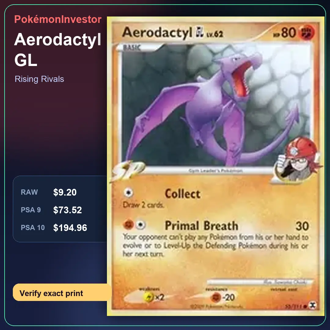 Card research image for Aerodactyl GL