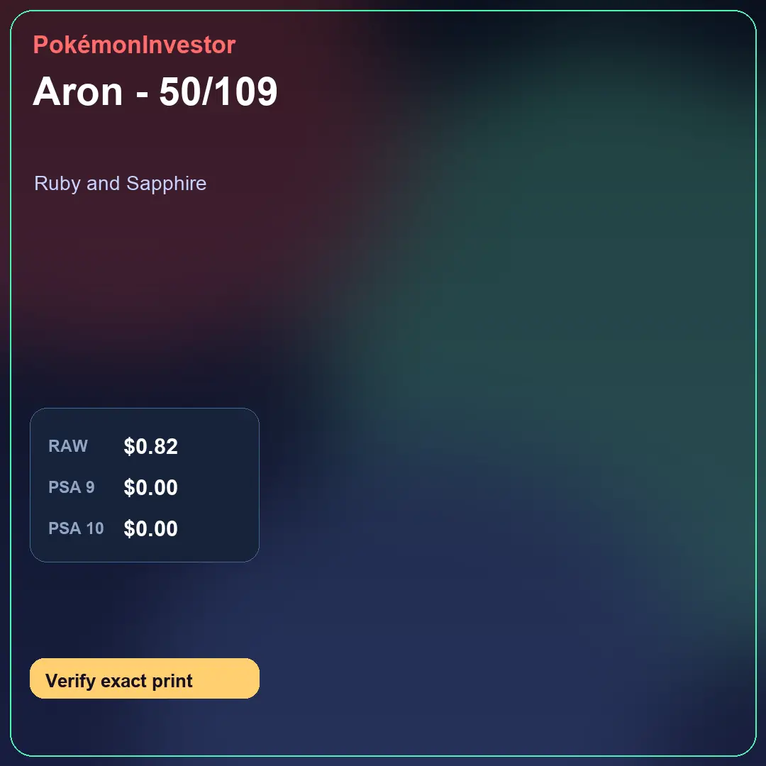 Card research image for Aron - 50/109