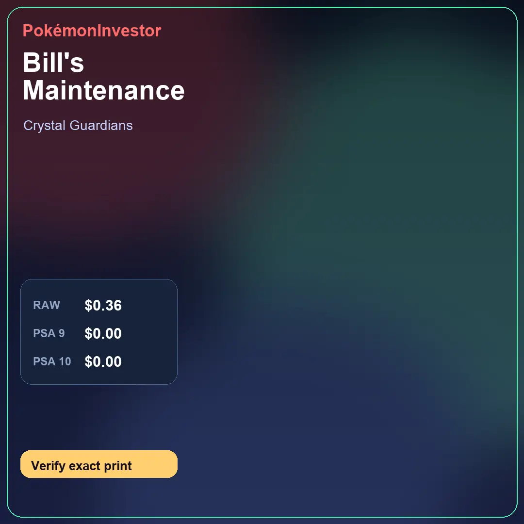 Card research image for Bill's Maintenance