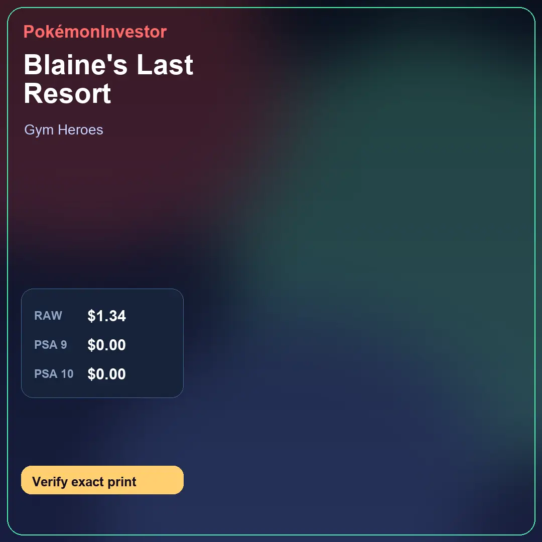 Card research image for Blaine's Last Resort