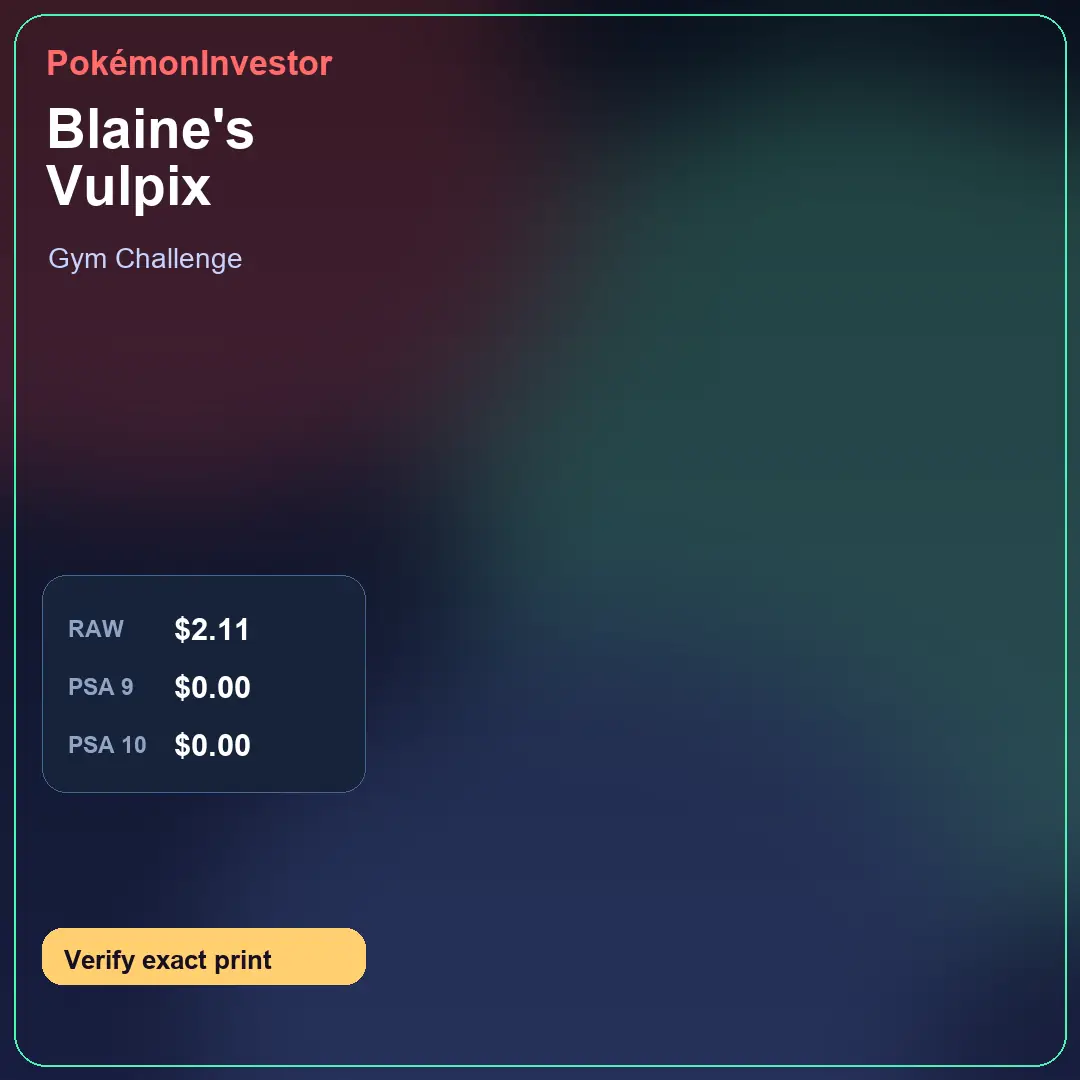 Card research image for Blaine's Vulpix