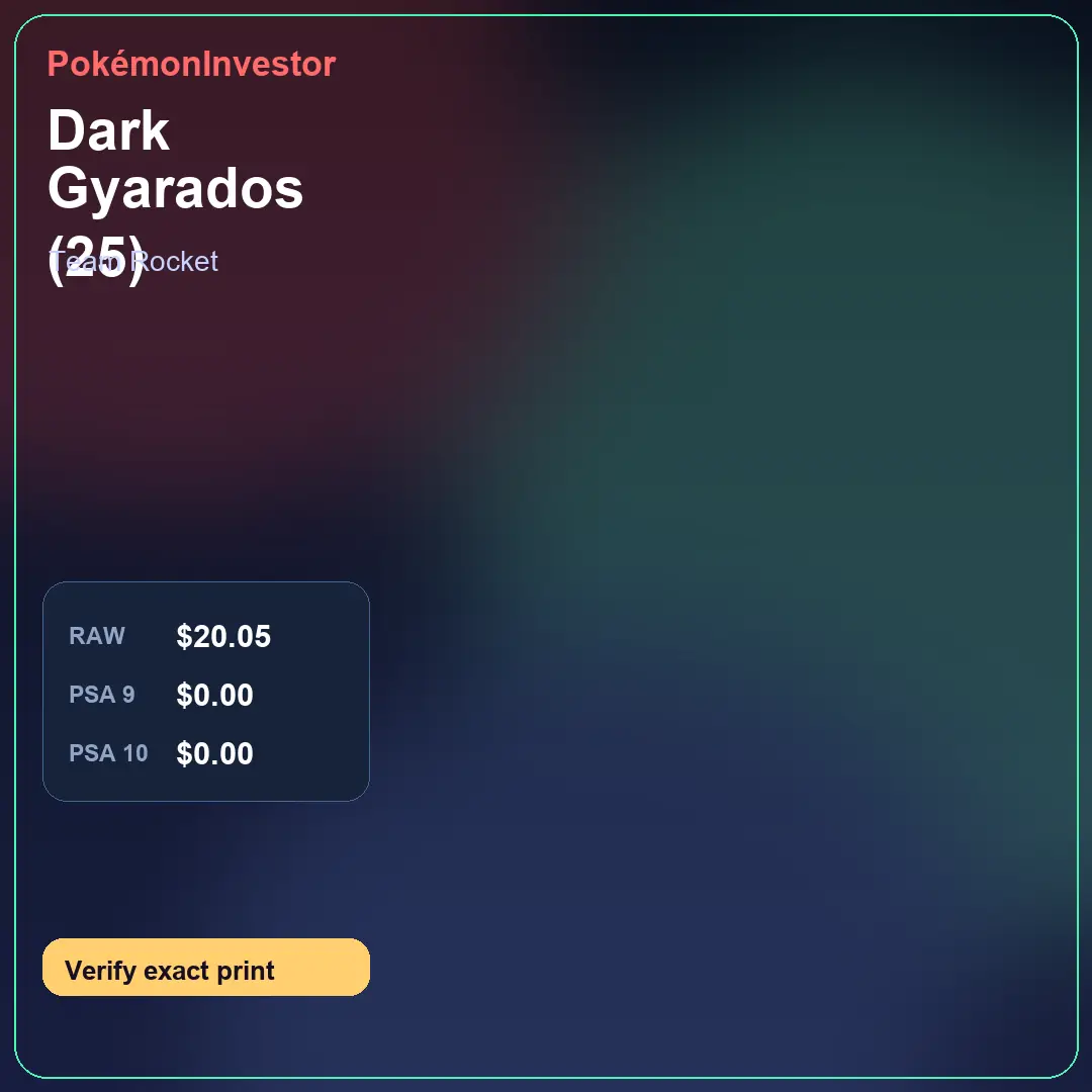 Card research image for Dark Gyarados (25)