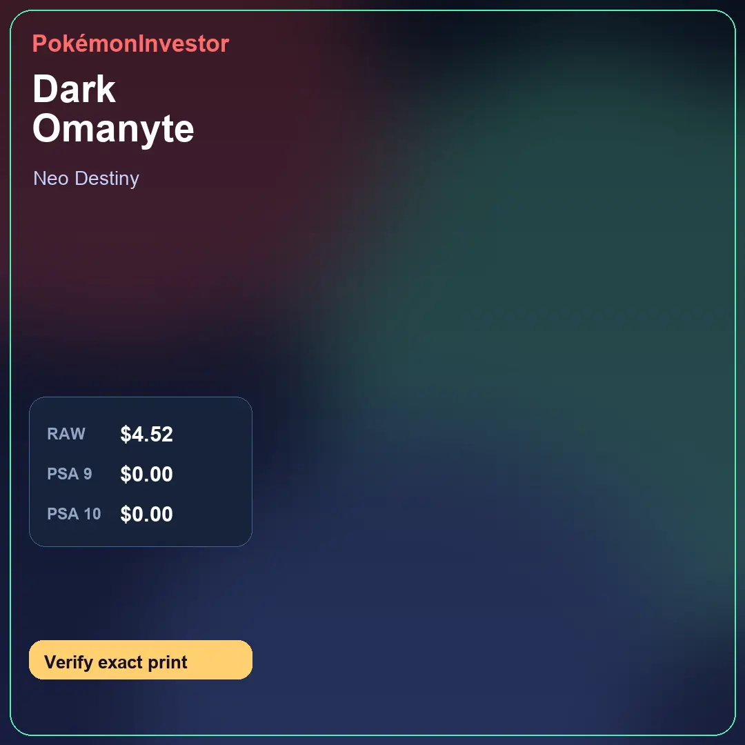 Card research image for Dark Omanyte