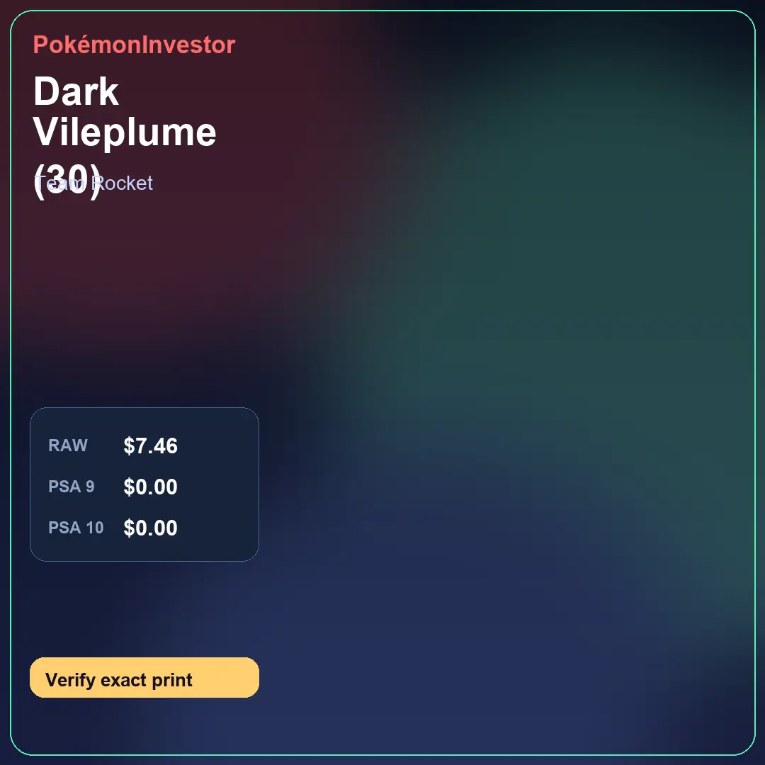 Card research image for Dark Vileplume (30)