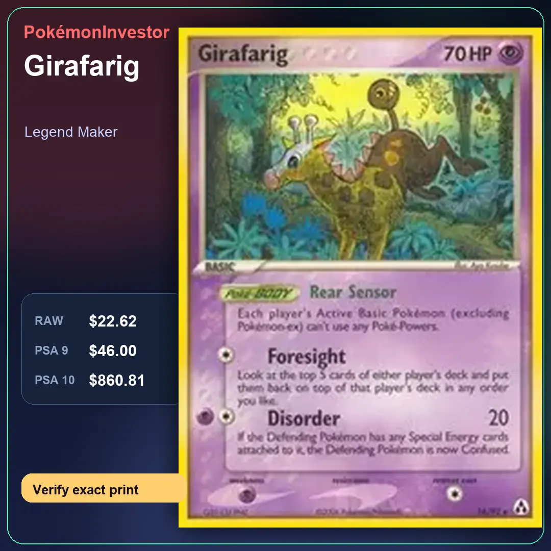 Card research image for Girafarig