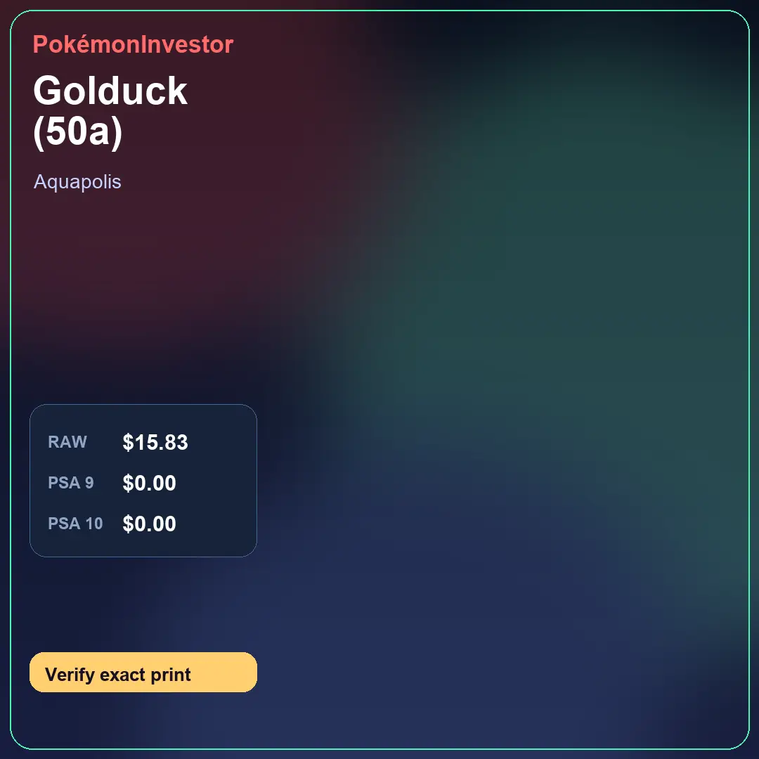 Card research image for Golduck (50a)