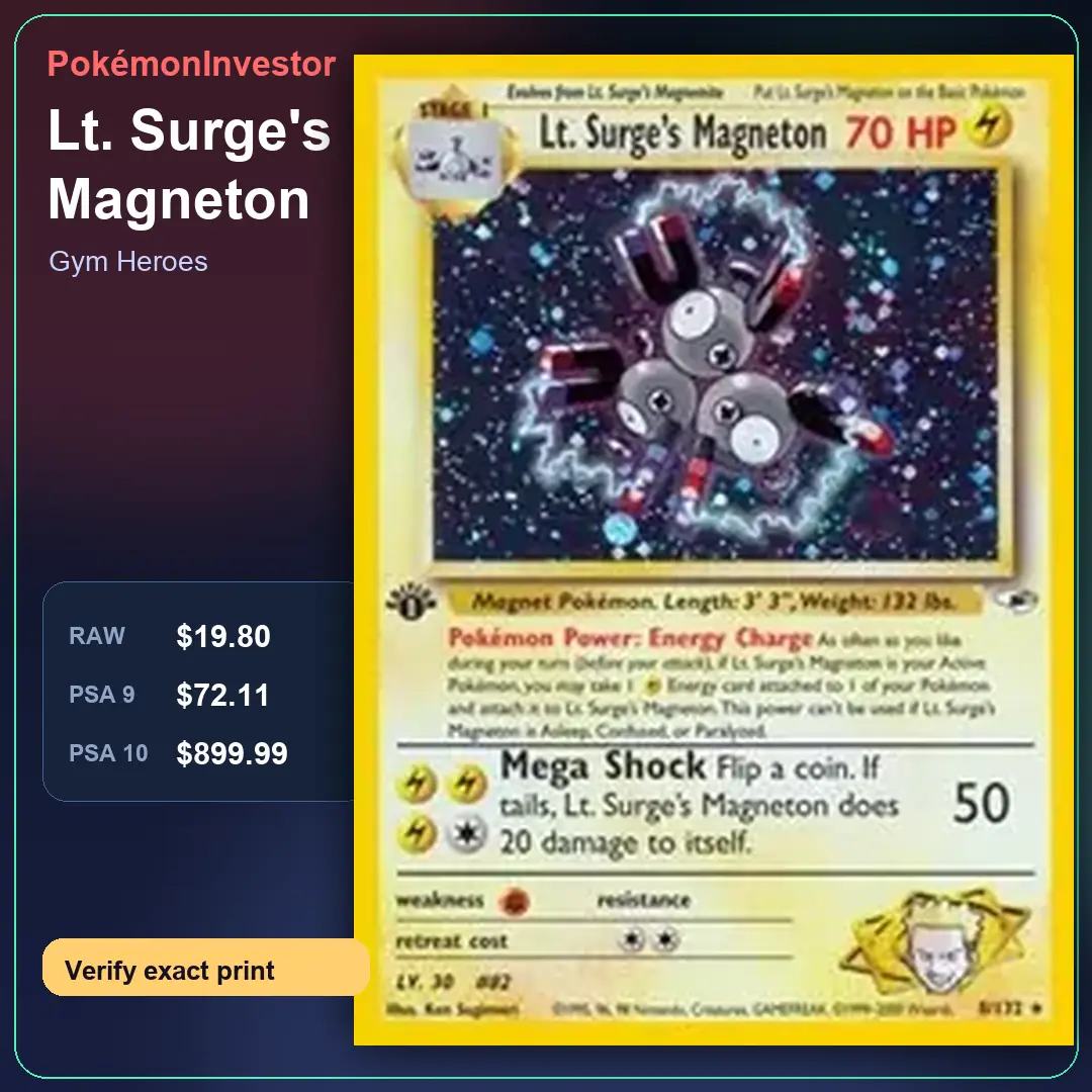 Card research image for Lt. Surge's Magneton