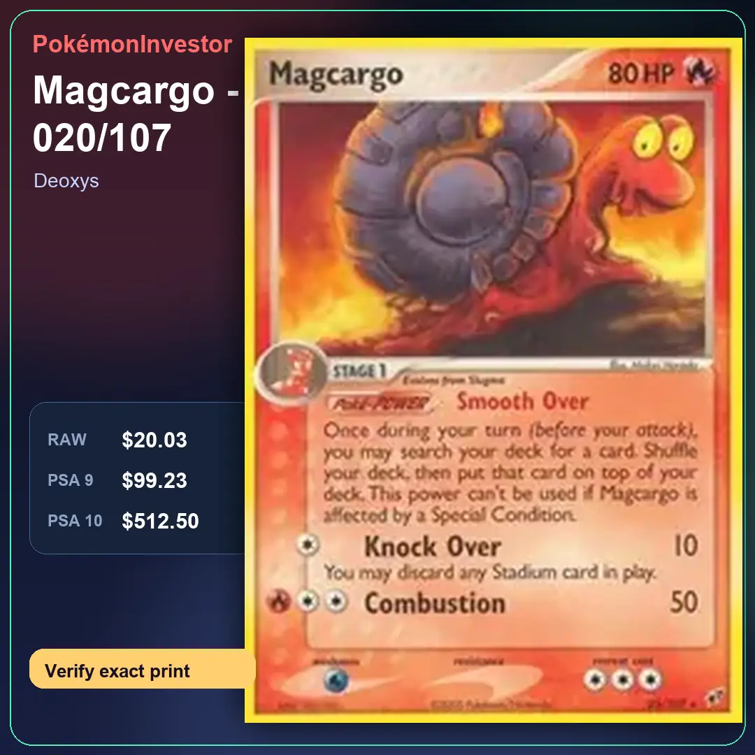 Card research image for Magcargo - 020/107