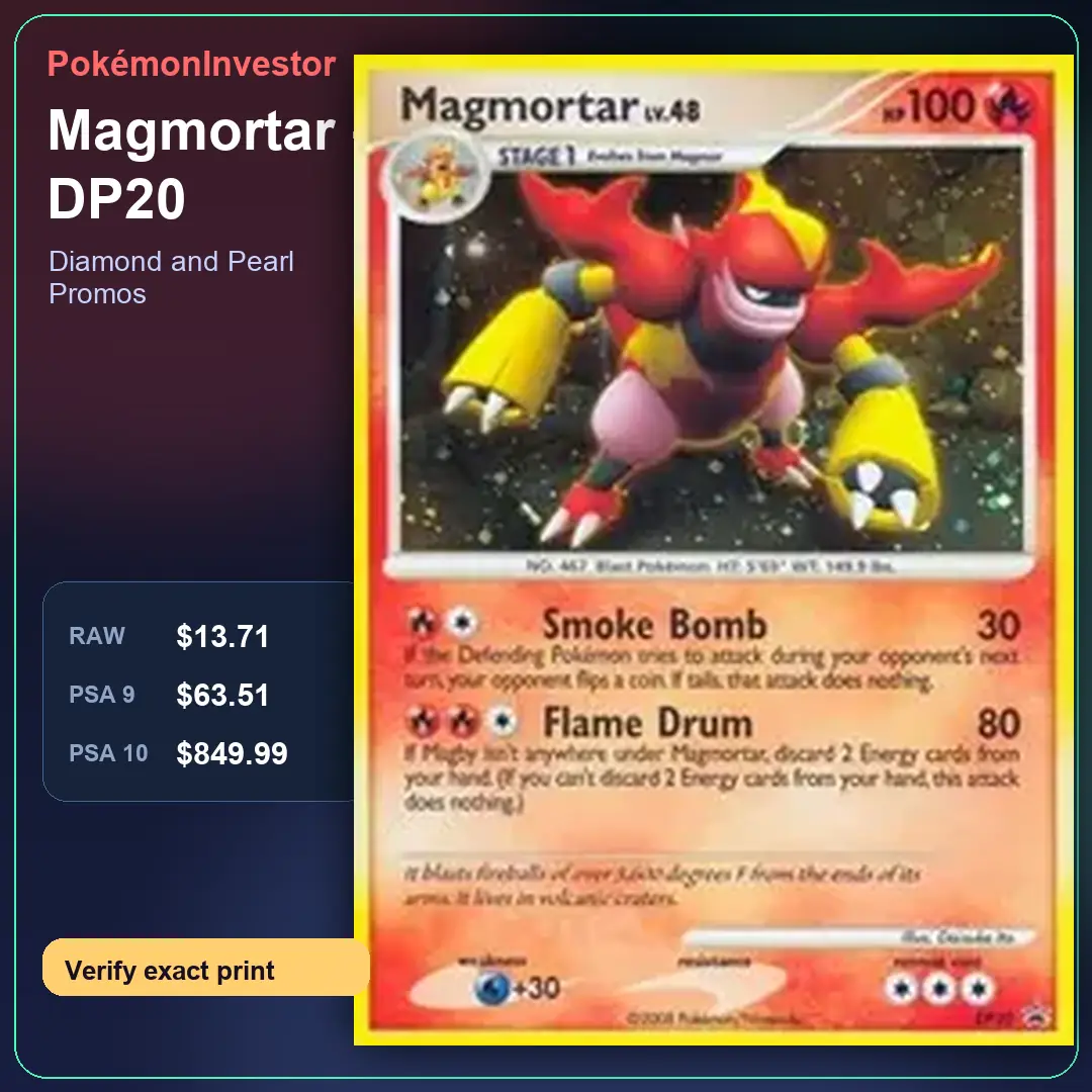 Card research image for Magmortar - DP20
