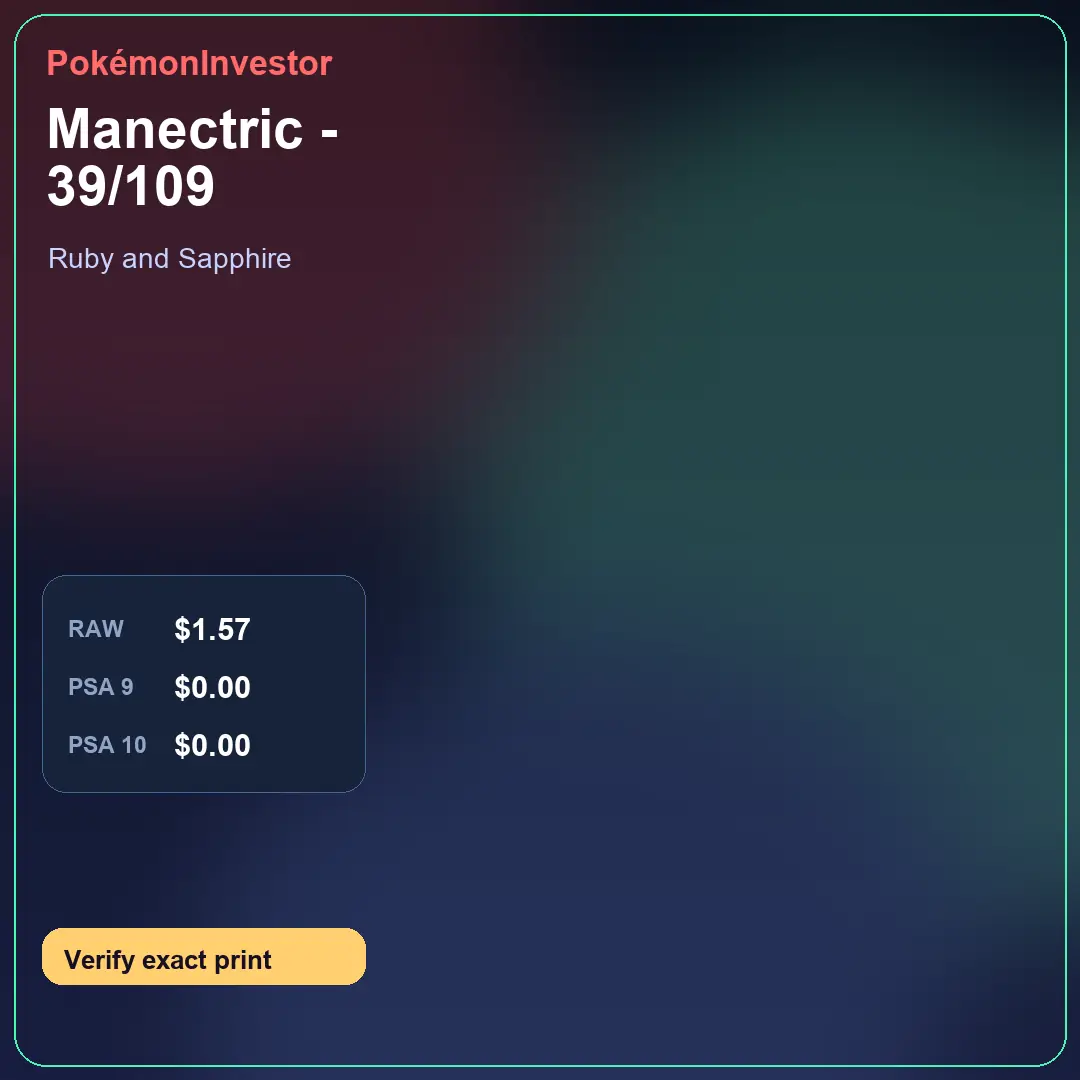 Card research image for Manectric - 39/109