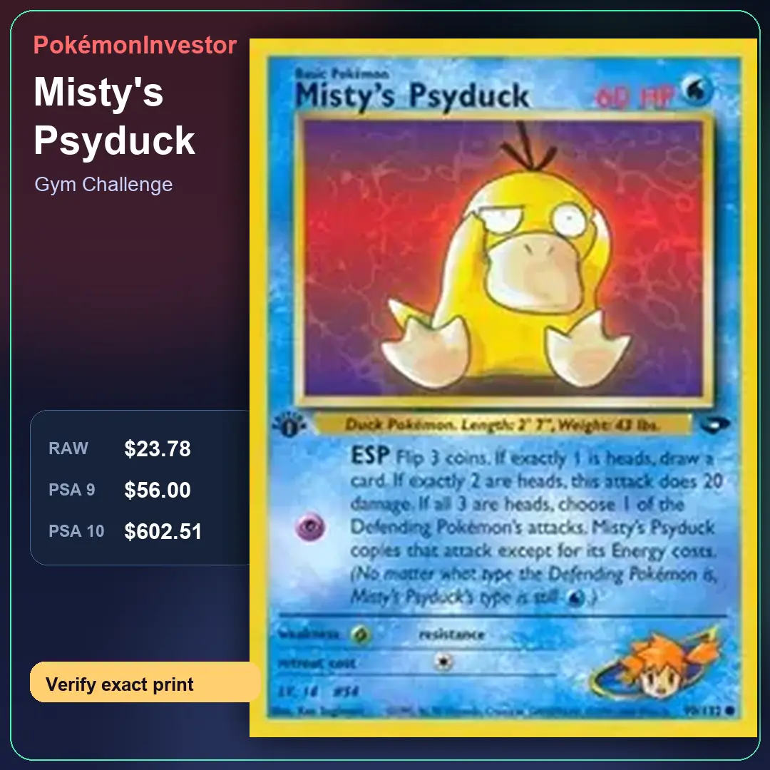 Card research image for Misty's Psyduck