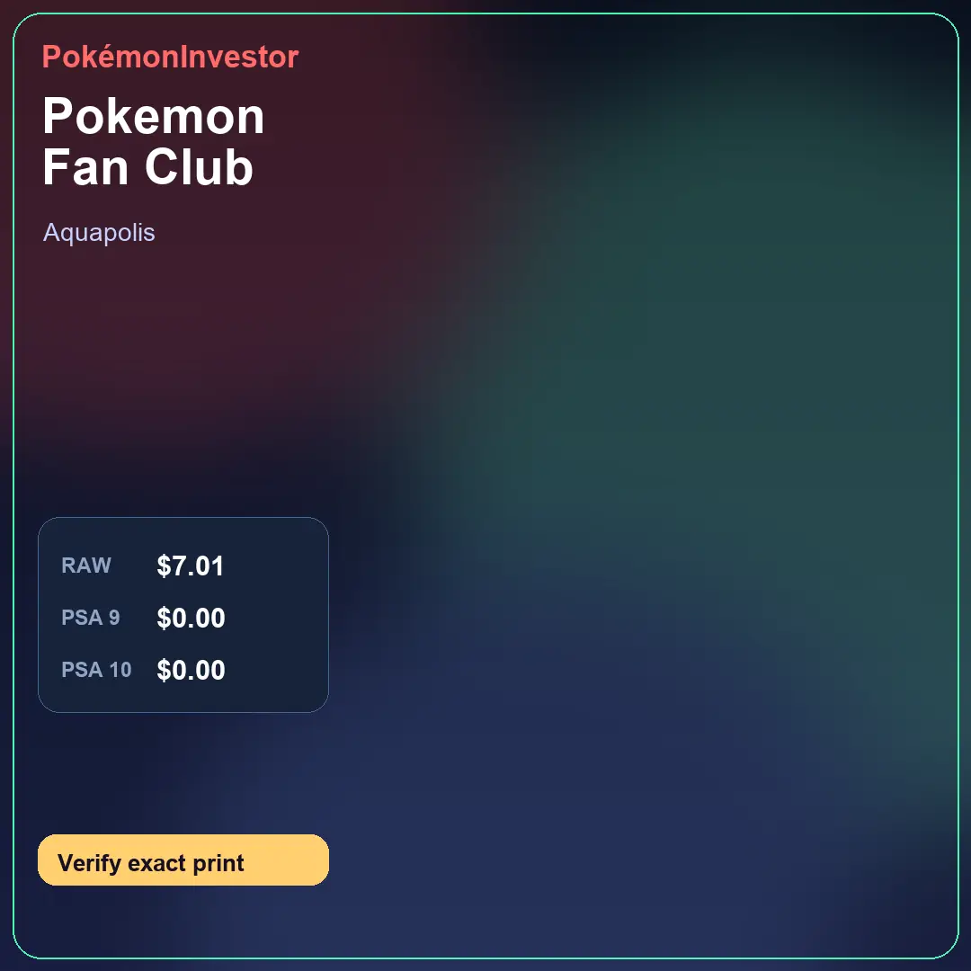Card research image for Pokemon Fan Club
