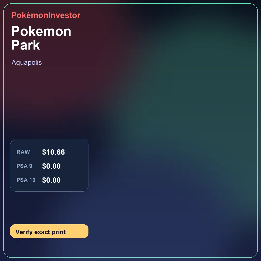 Card research image for Pokemon Park