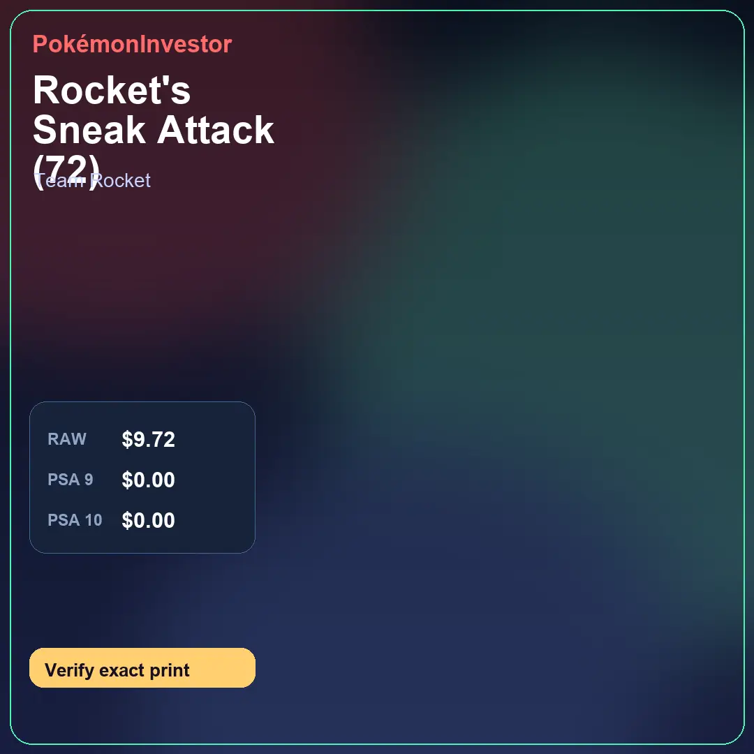 Card research image for Rocket's Sneak Attack (72)