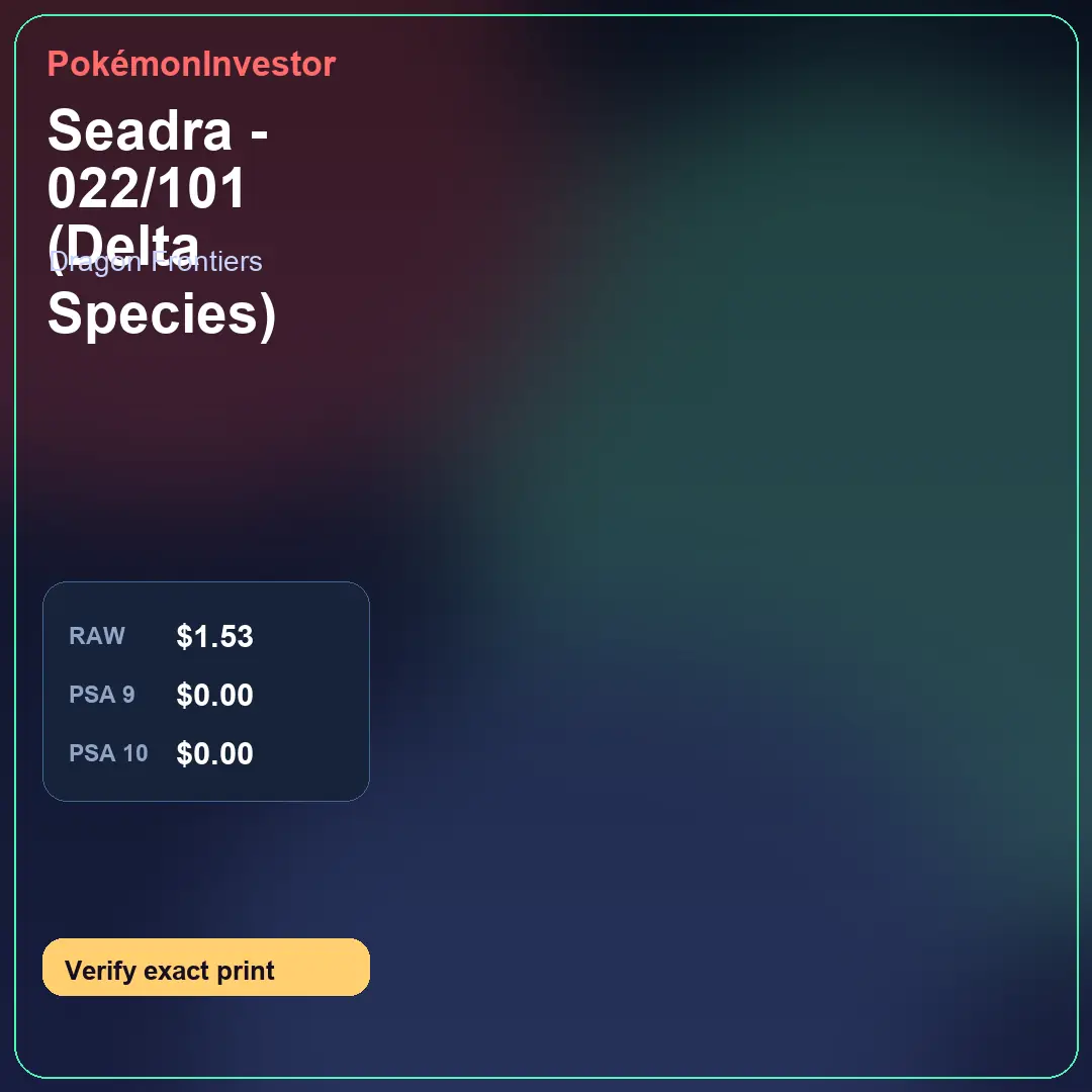 Card research image for Seadra - 022/101 (Delta Species)