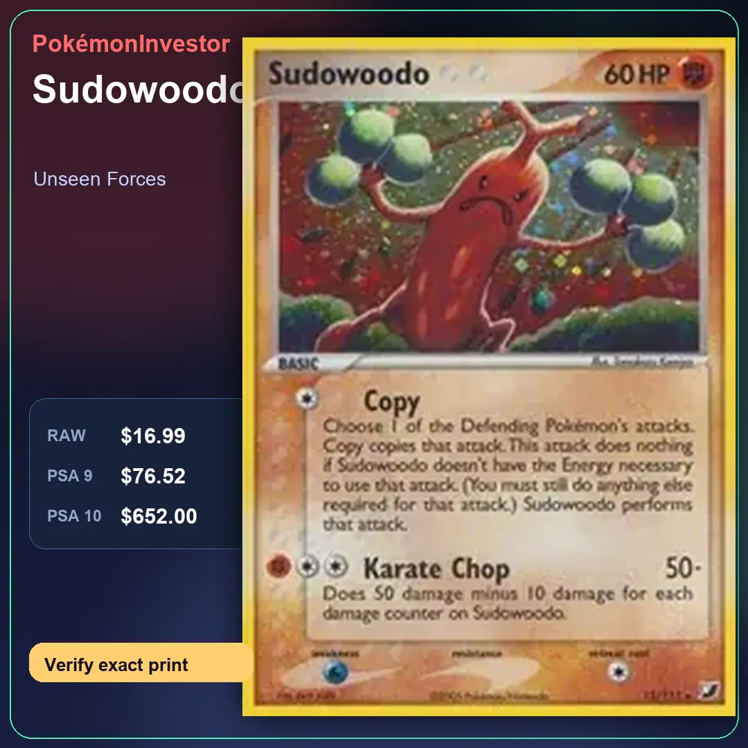 Card research image for Sudowoodo