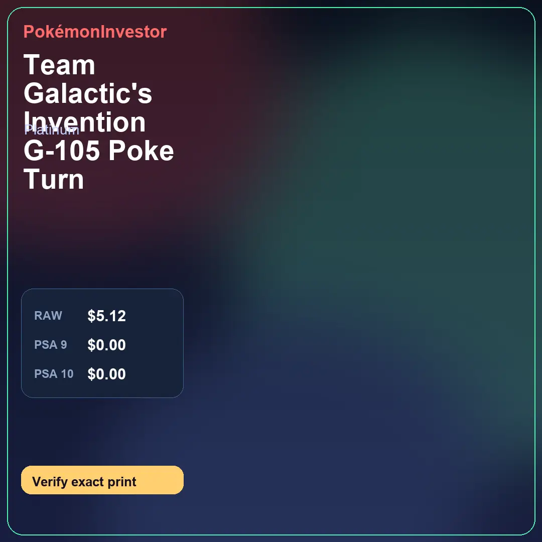 Card research image for Team Galactic's Invention G-105 Poke Turn