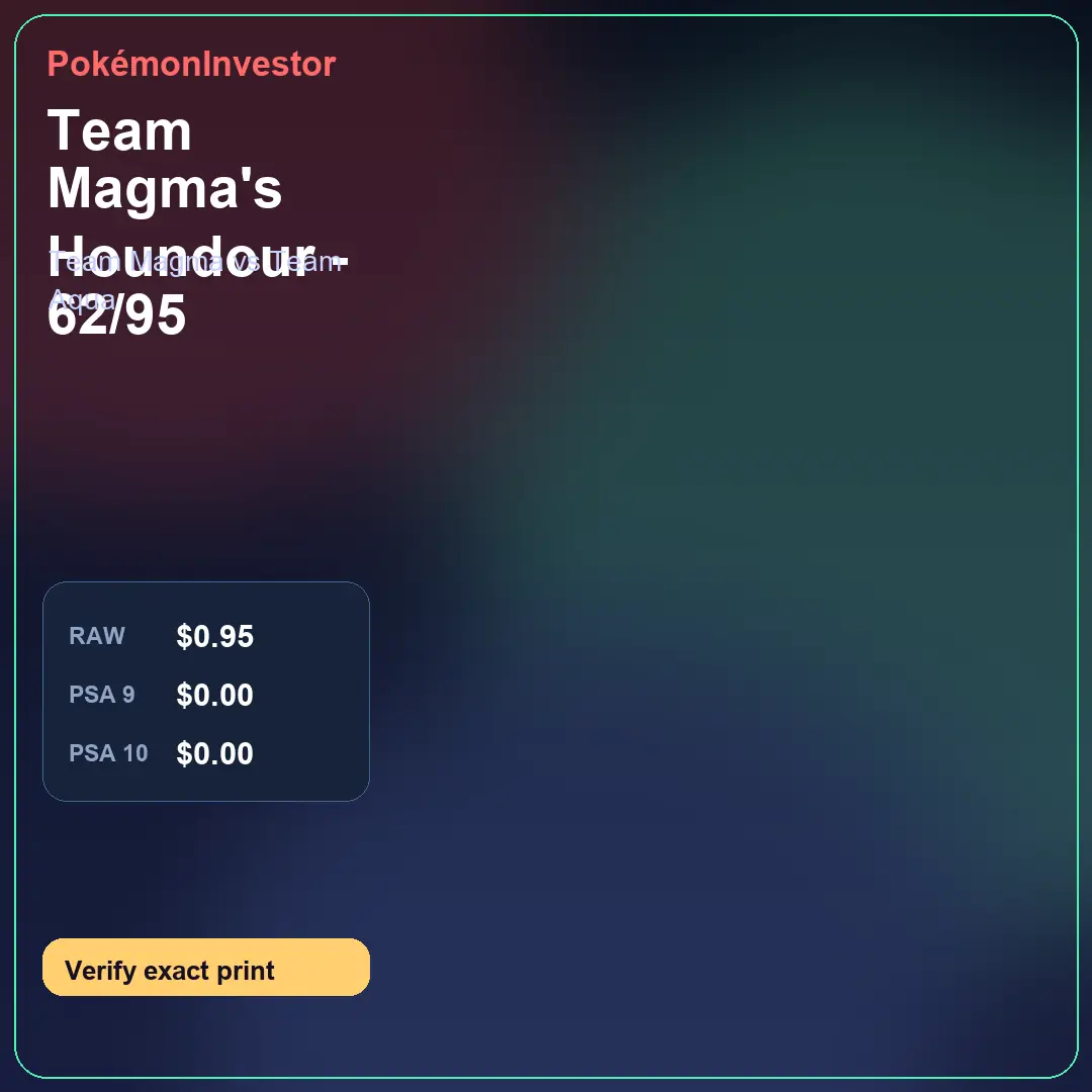 Card research image for Team Magma's Houndour - 62/95