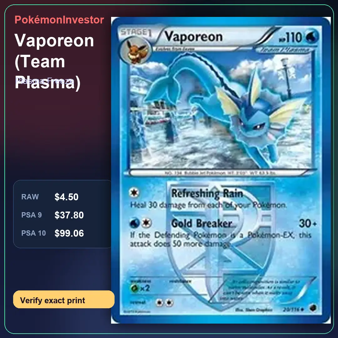 Card research image for Vaporeon (Team Plasma)