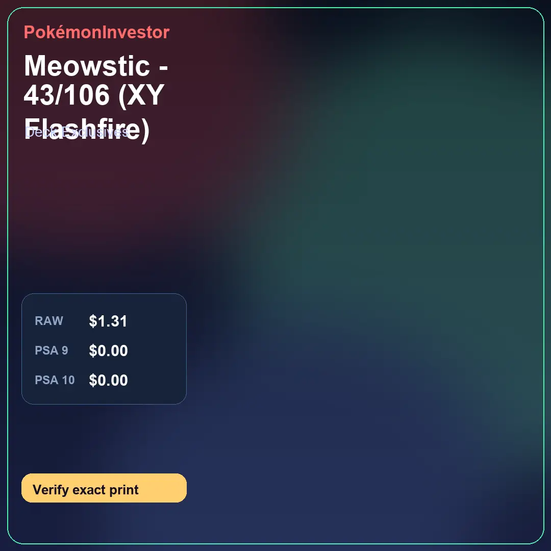 Card research image for Meowstic - 43/106 (XY Flashfire)