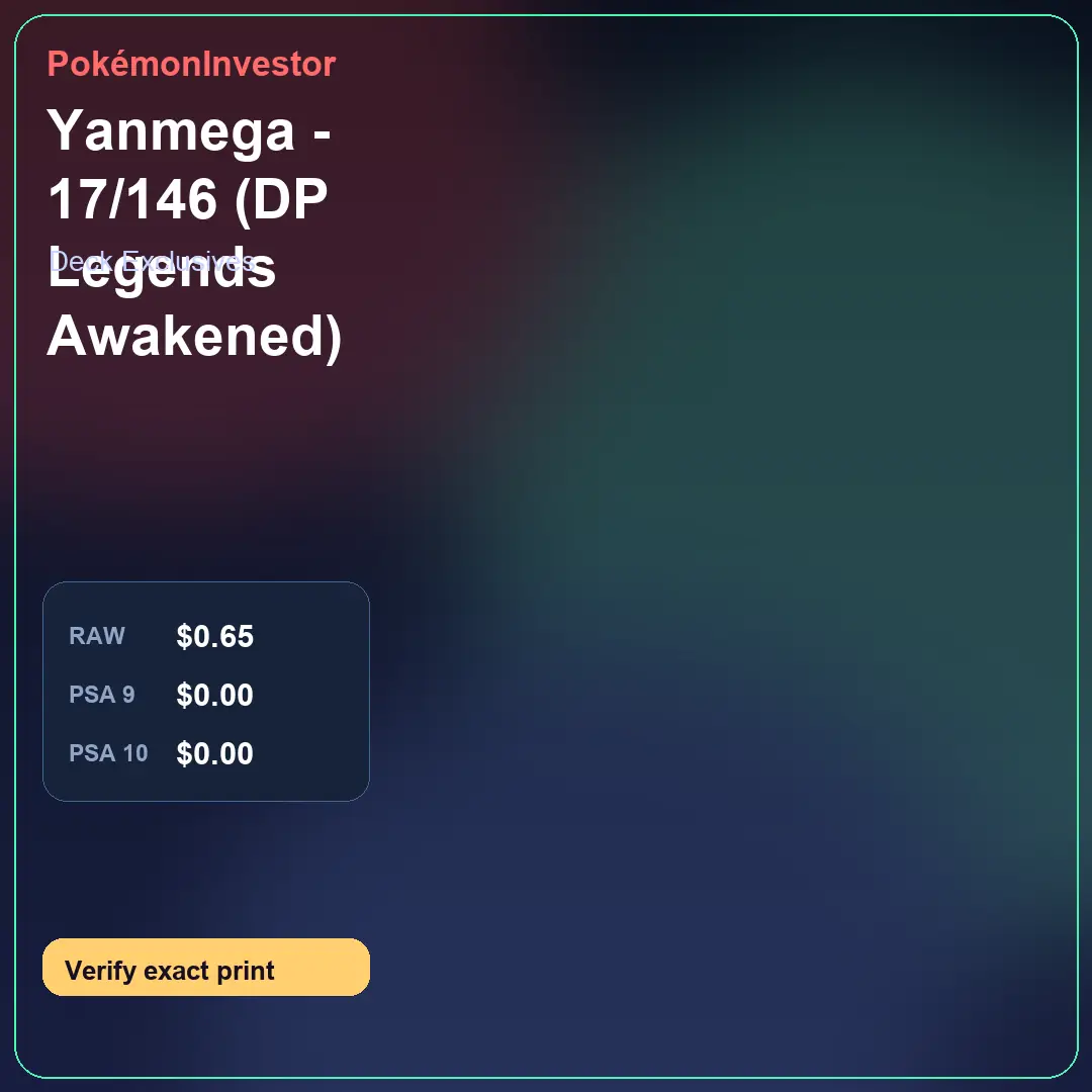 Card research image for Yanmega - 17/146 (DP Legends Awakened)
