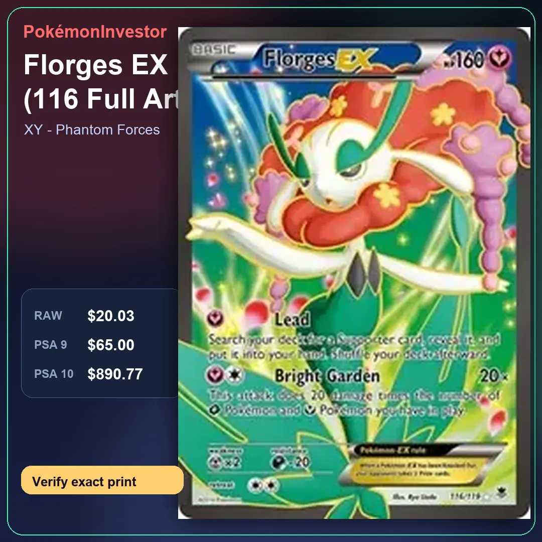 Card research image for Florges EX (116 Full Art)