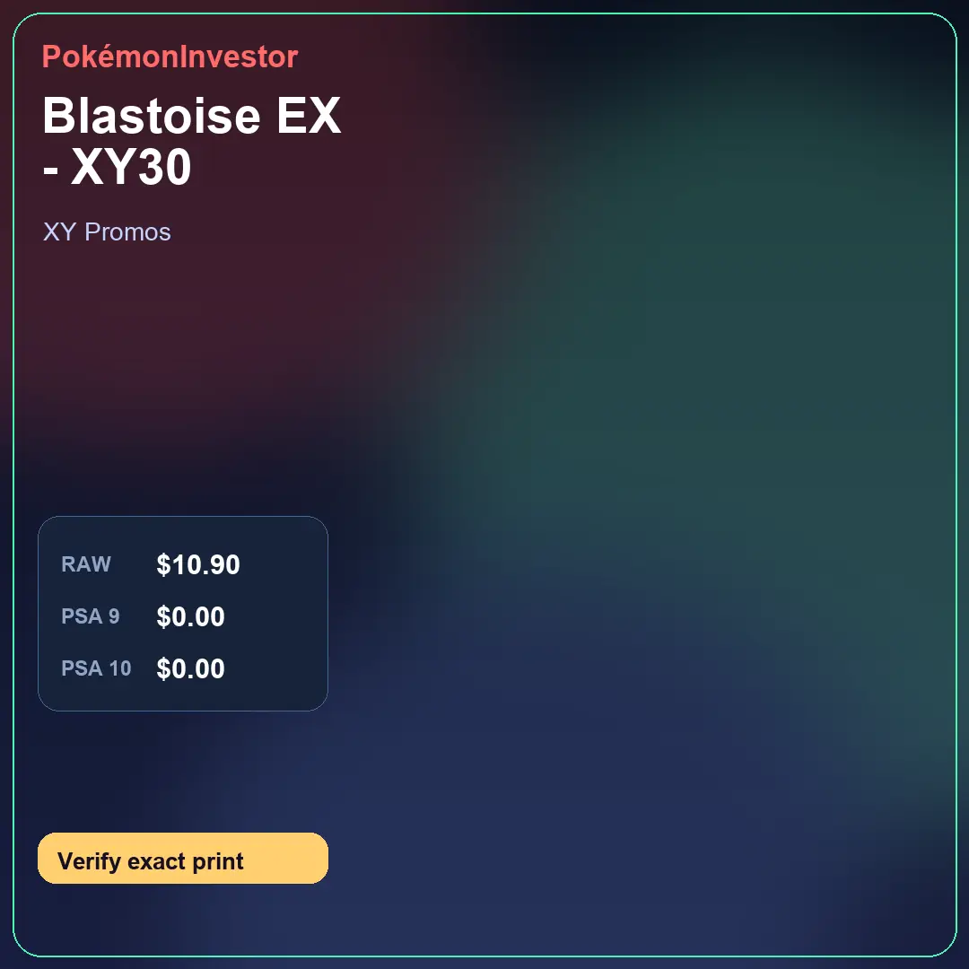 Card research image for Blastoise EX - XY30