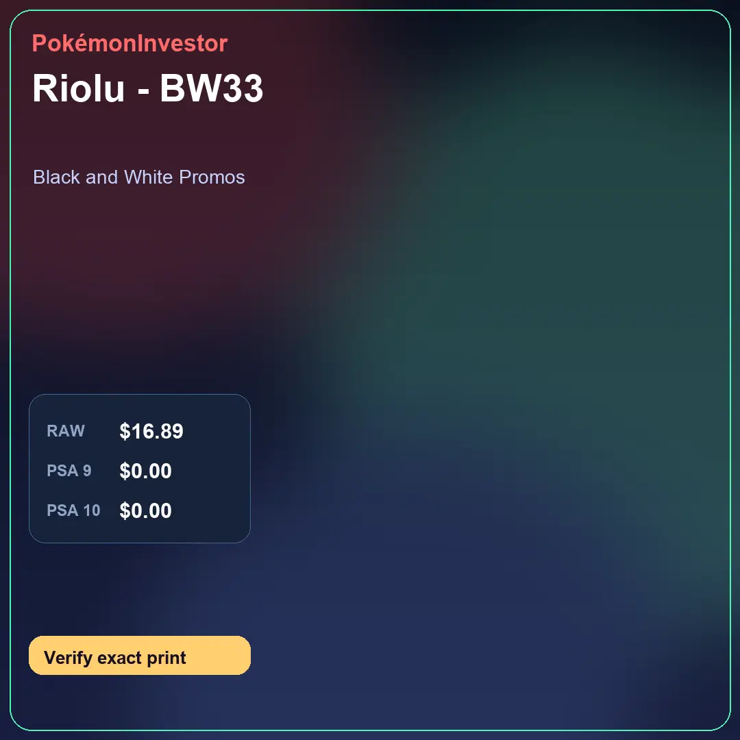 Card research image for Riolu - BW33