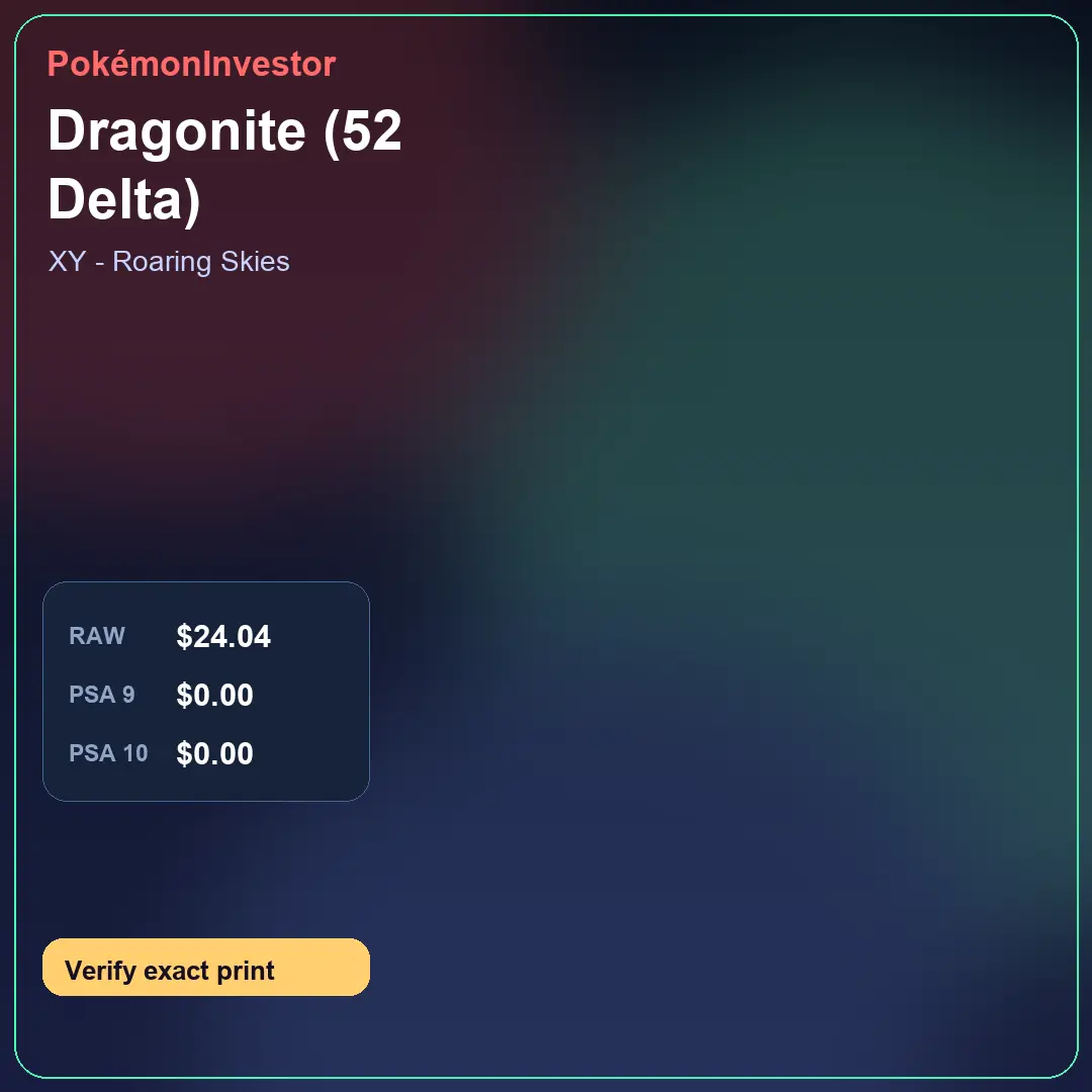 Card research image for Dragonite (52 Delta)