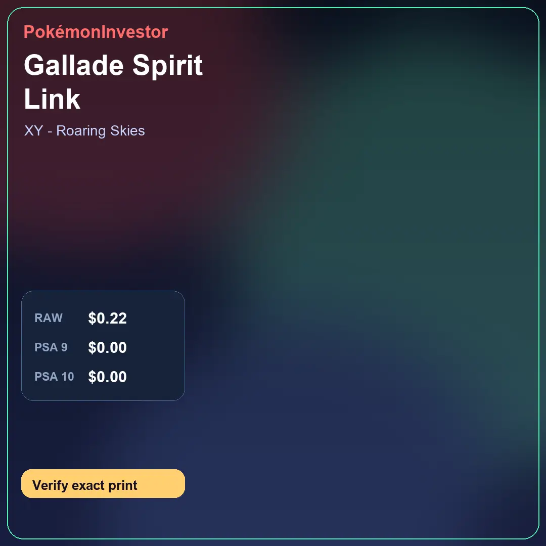 Card research image for Gallade Spirit Link